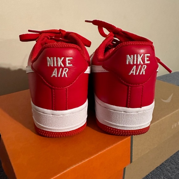 Practically NIB Nike University Red and White Air Force 1 Low - Picture 3 of 7